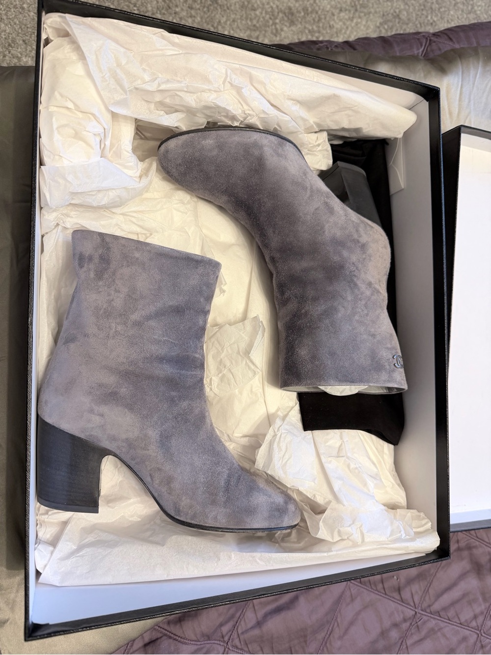 CHANEL Short Boots with logo - Luxury Packaging
